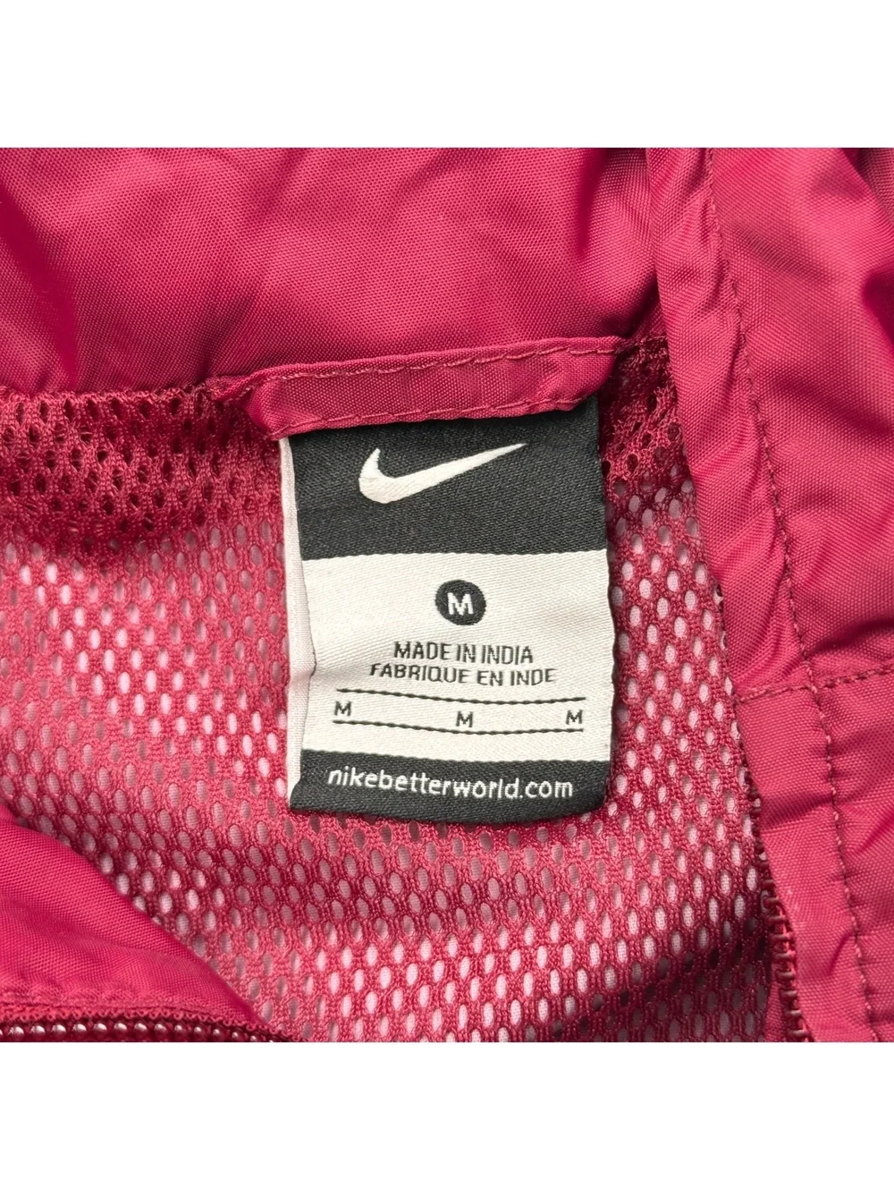 Nike Jacket Windbreaker Hooded Lightweight Maroon - Boys M